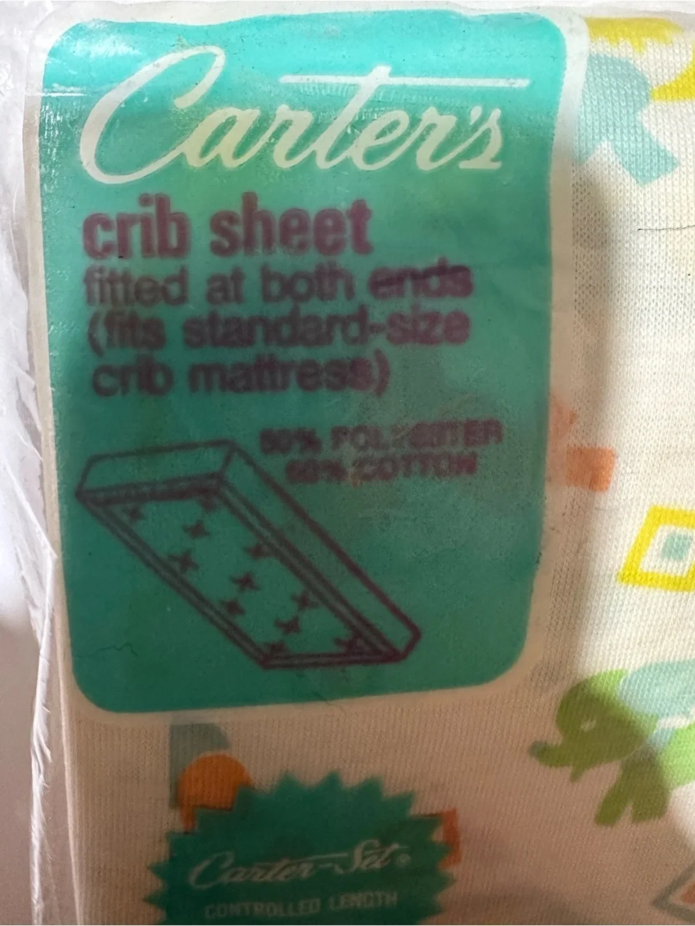 Vintage Carter’s Crib Sheet Colorful Puppies Dogs